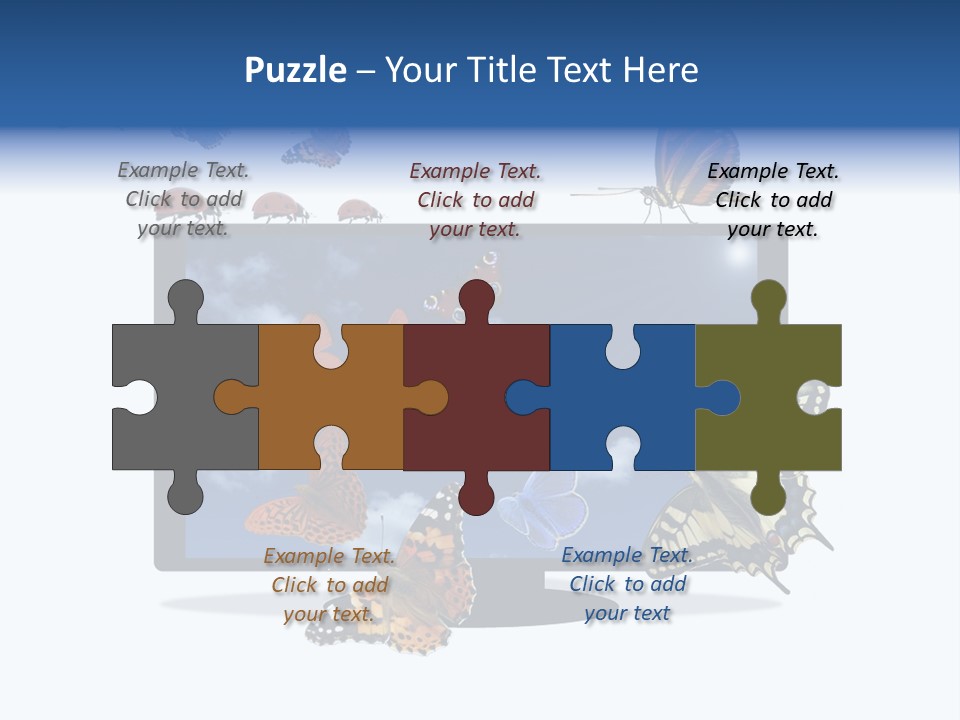 Modern Schmetterlinge Lcd PowerPoint Template