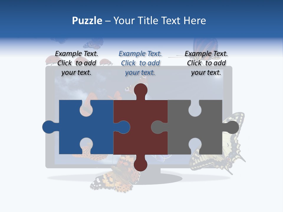 Modern Schmetterlinge Lcd PowerPoint Template