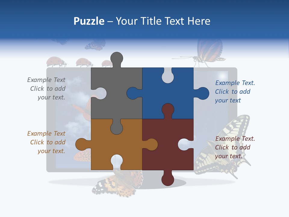 Modern Schmetterlinge Lcd PowerPoint Template