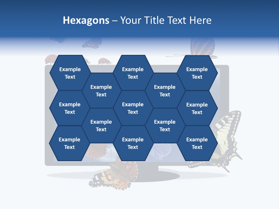 Modern Schmetterlinge Lcd PowerPoint Template