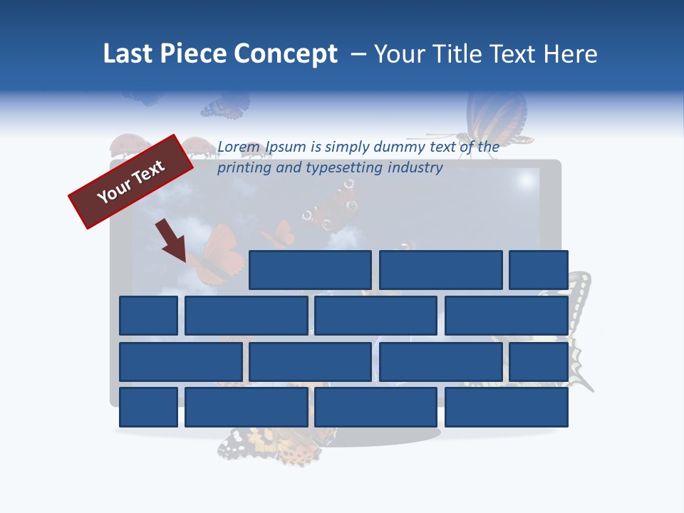 Modern Schmetterlinge Lcd PowerPoint Template