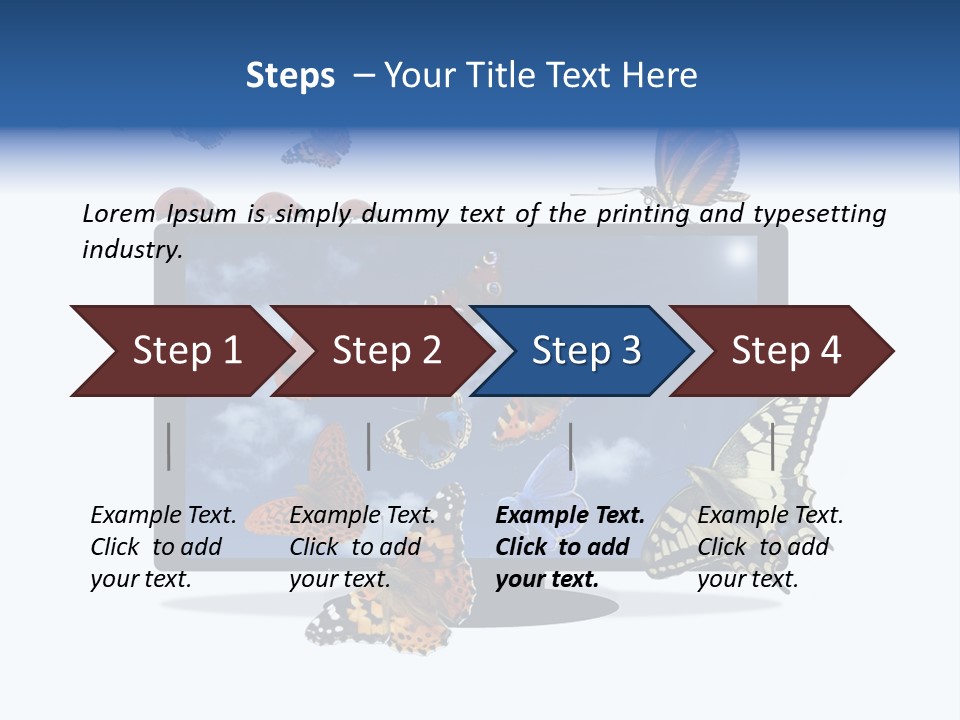 Modern Schmetterlinge Lcd PowerPoint Template