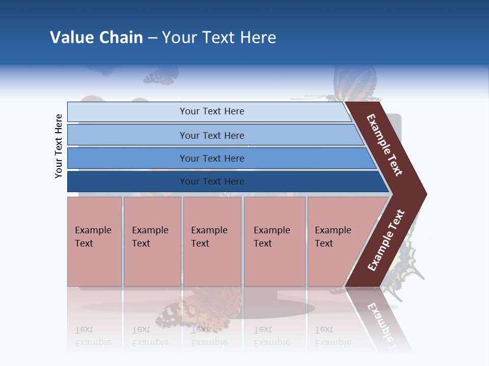 Modern Schmetterlinge Lcd PowerPoint Template