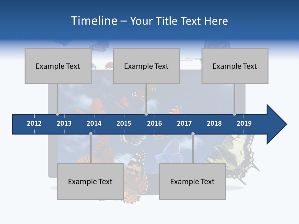 Modern Schmetterlinge Lcd PowerPoint Template