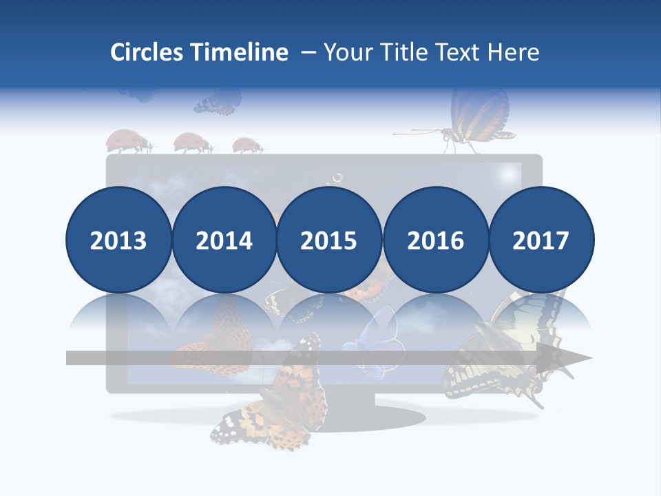 Modern Schmetterlinge Lcd PowerPoint Template