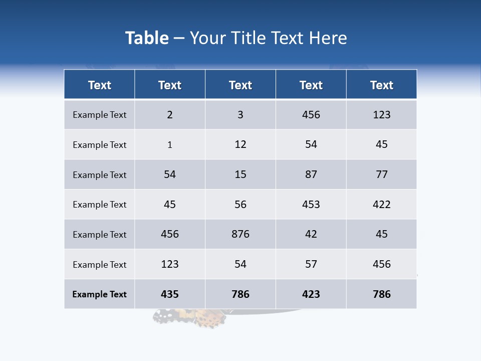 Modern Schmetterlinge Lcd PowerPoint Template