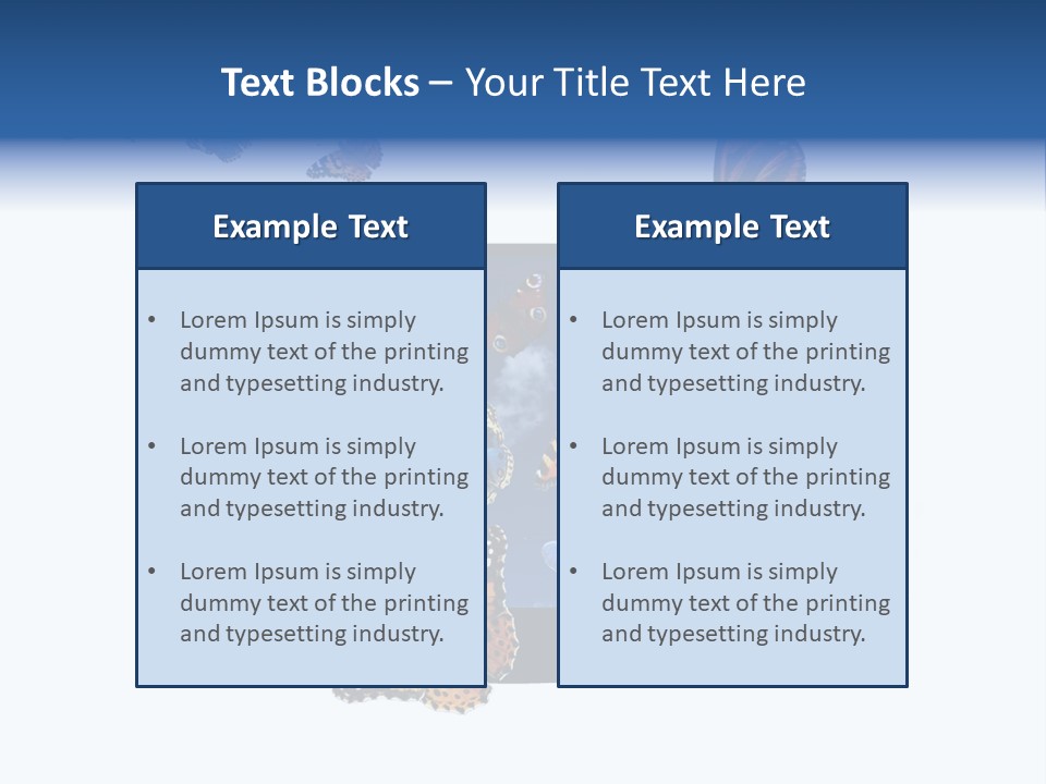 Modern Schmetterlinge Lcd PowerPoint Template