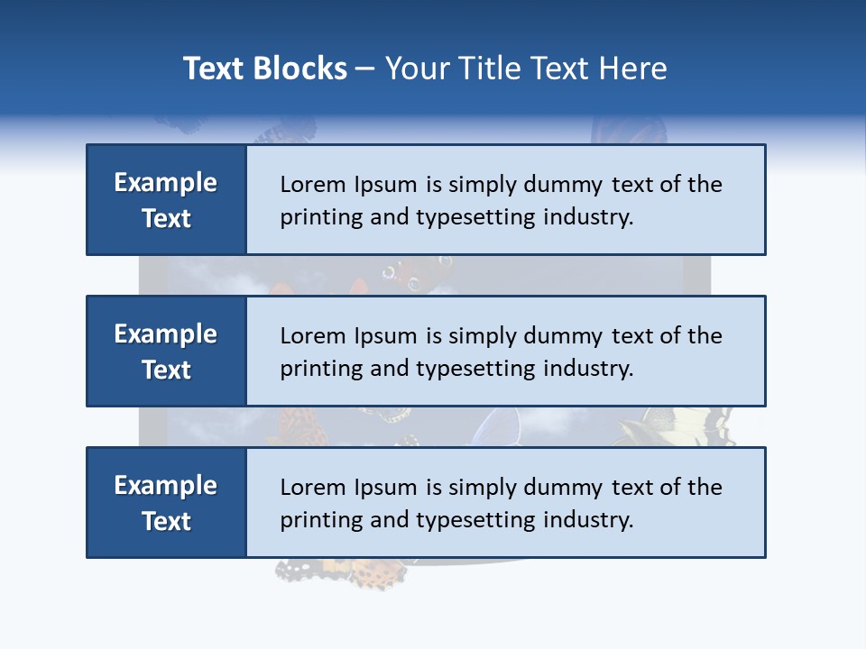 Modern Schmetterlinge Lcd PowerPoint Template