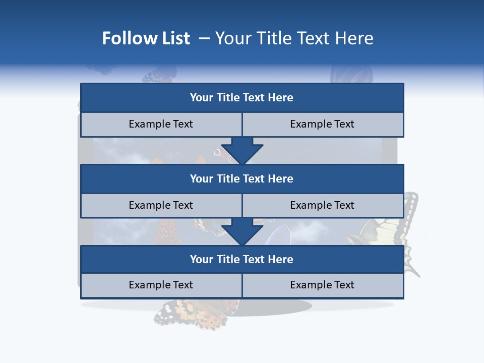 Modern Schmetterlinge Lcd PowerPoint Template
