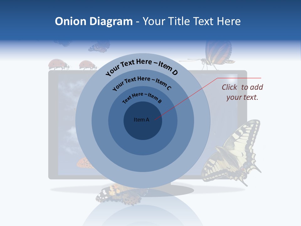 Modern Schmetterlinge Lcd PowerPoint Template