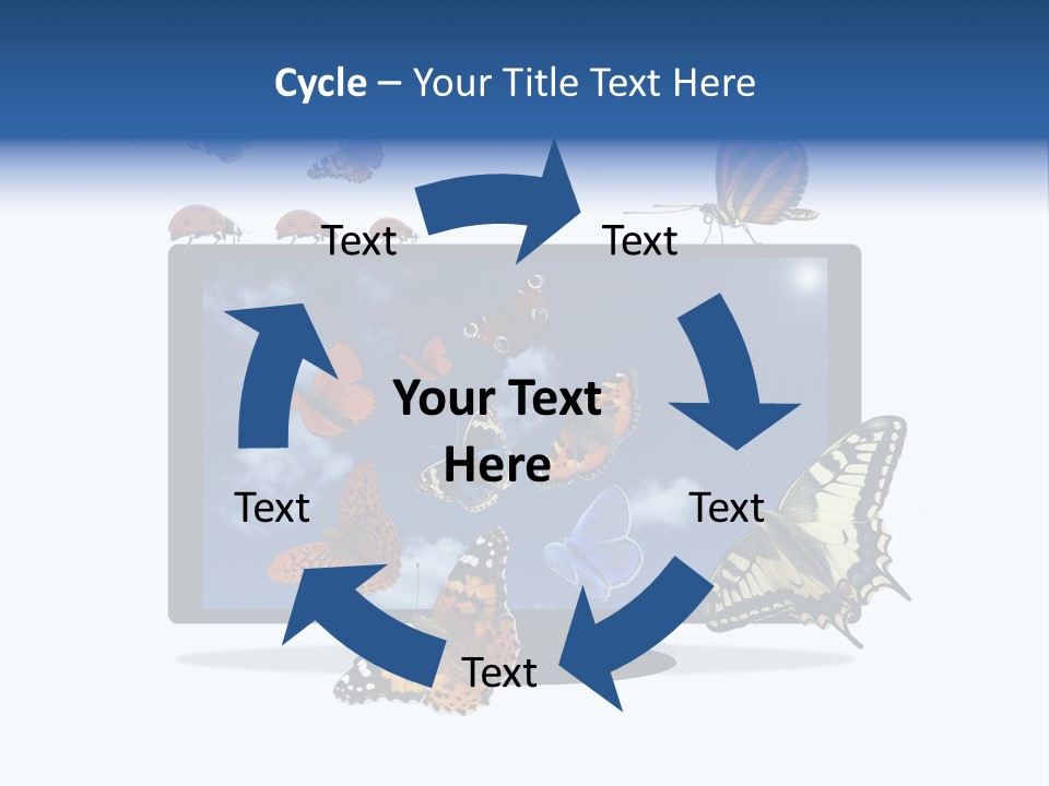 Modern Schmetterlinge Lcd PowerPoint Template