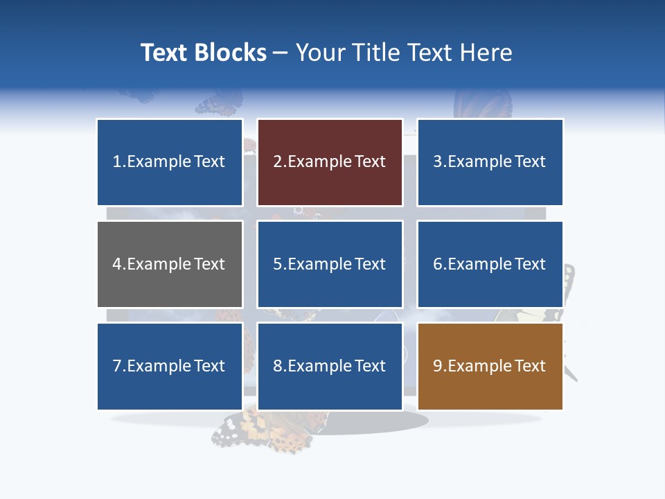 Modern Schmetterlinge Lcd PowerPoint Template