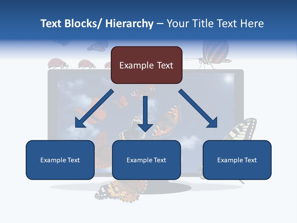 Modern Schmetterlinge Lcd PowerPoint Template
