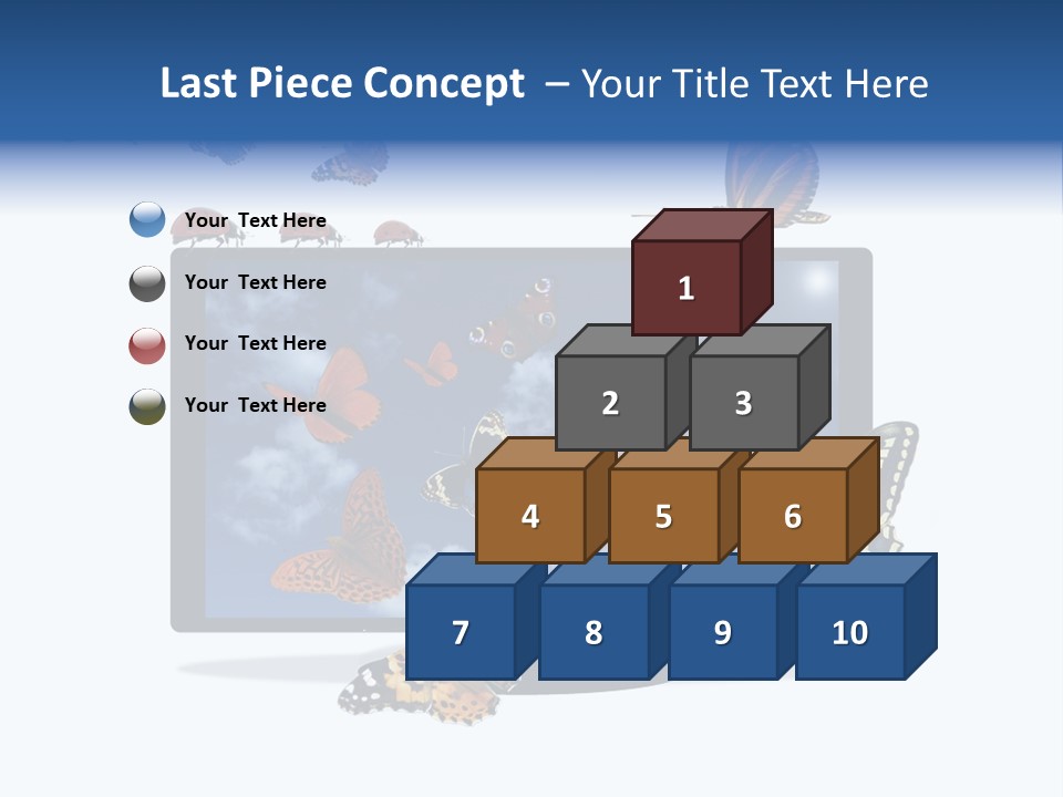 Modern Schmetterlinge Lcd PowerPoint Template