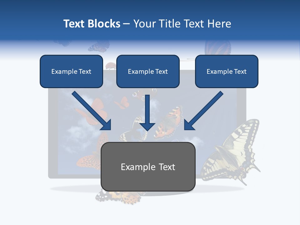 Modern Schmetterlinge Lcd PowerPoint Template