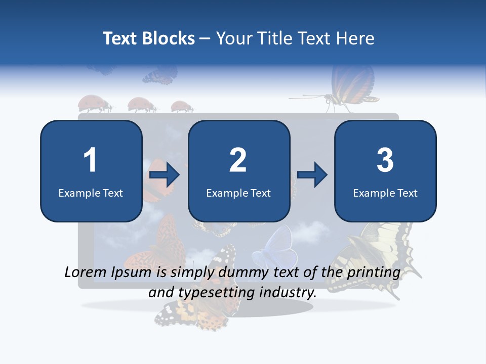Modern Schmetterlinge Lcd PowerPoint Template