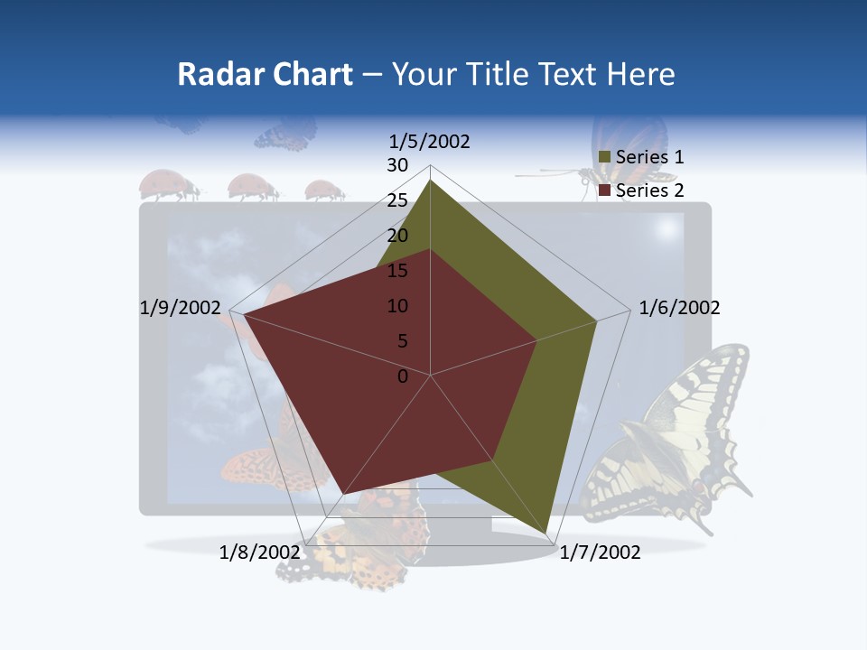 Modern Schmetterlinge Lcd PowerPoint Template