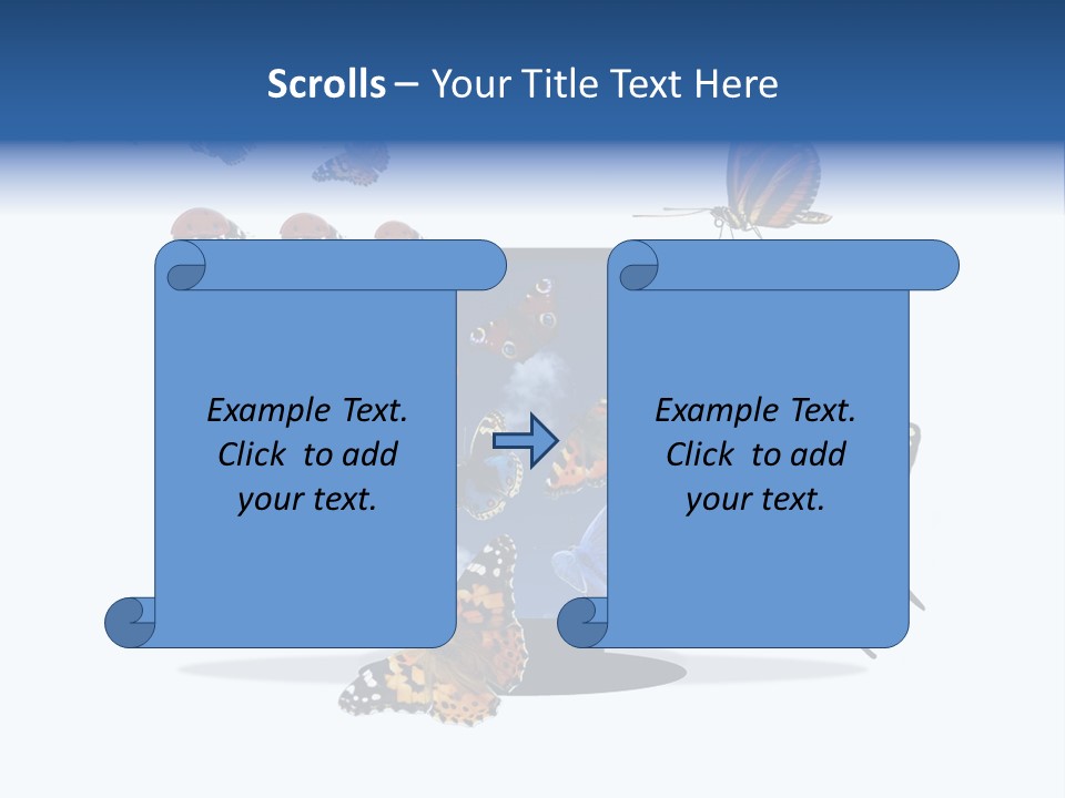 Modern Schmetterlinge Lcd PowerPoint Template