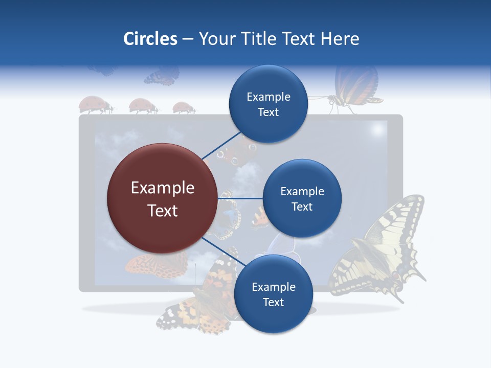 Modern Schmetterlinge Lcd PowerPoint Template