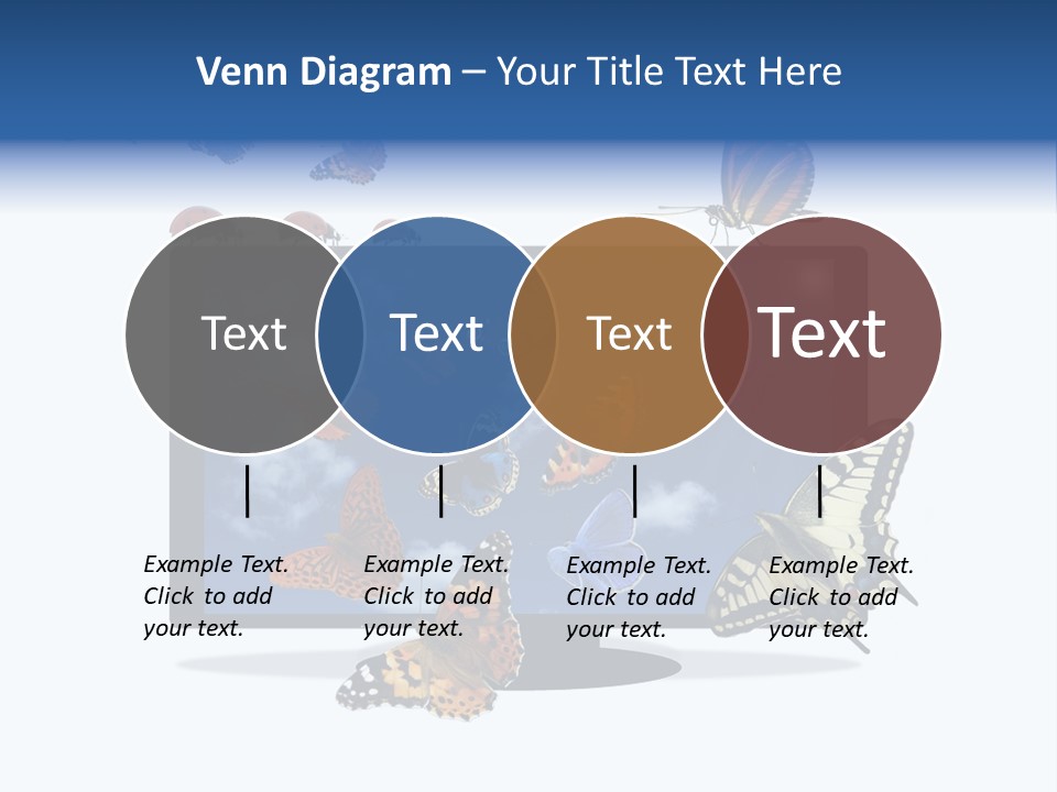 Modern Schmetterlinge Lcd PowerPoint Template
