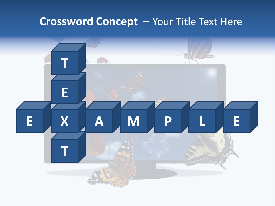 Modern Schmetterlinge Lcd PowerPoint Template