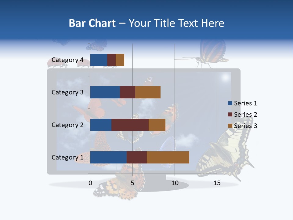 Modern Schmetterlinge Lcd PowerPoint Template