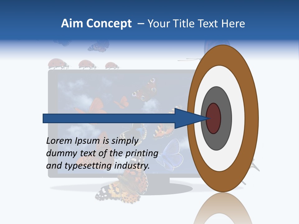 Modern Schmetterlinge Lcd PowerPoint Template