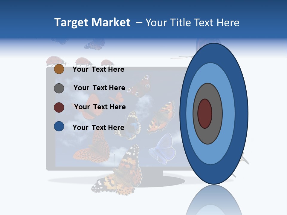 Modern Schmetterlinge Lcd PowerPoint Template