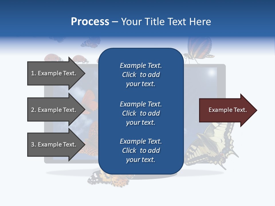 Modern Schmetterlinge Lcd PowerPoint Template