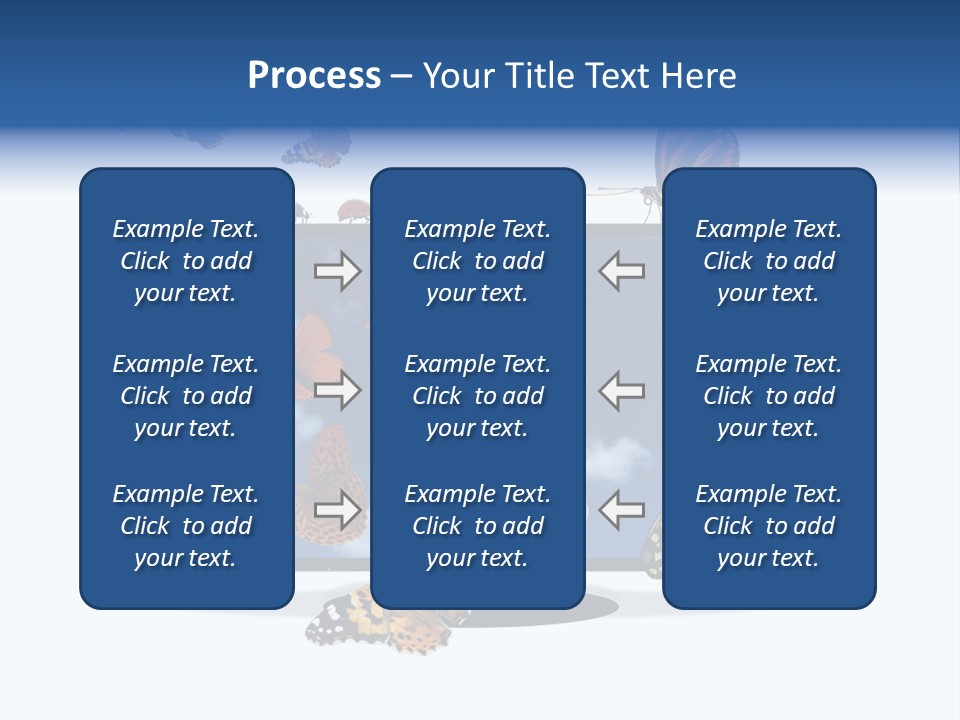 Modern Schmetterlinge Lcd PowerPoint Template