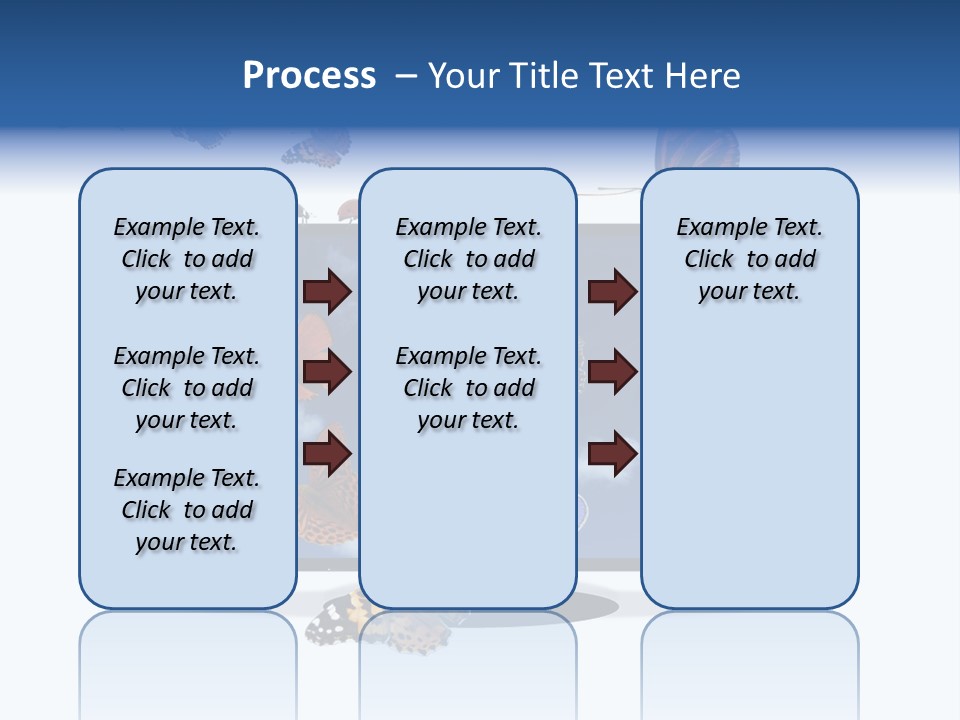 Modern Schmetterlinge Lcd PowerPoint Template