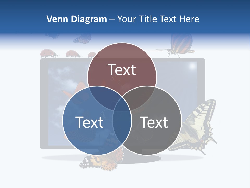 Modern Schmetterlinge Lcd PowerPoint Template