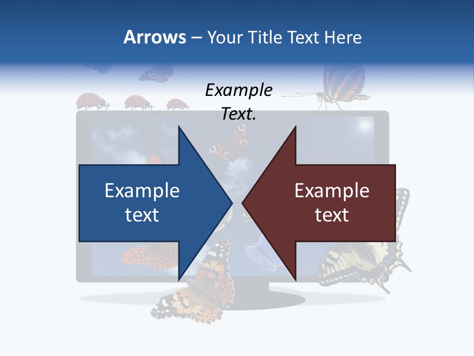 Modern Schmetterlinge Lcd PowerPoint Template