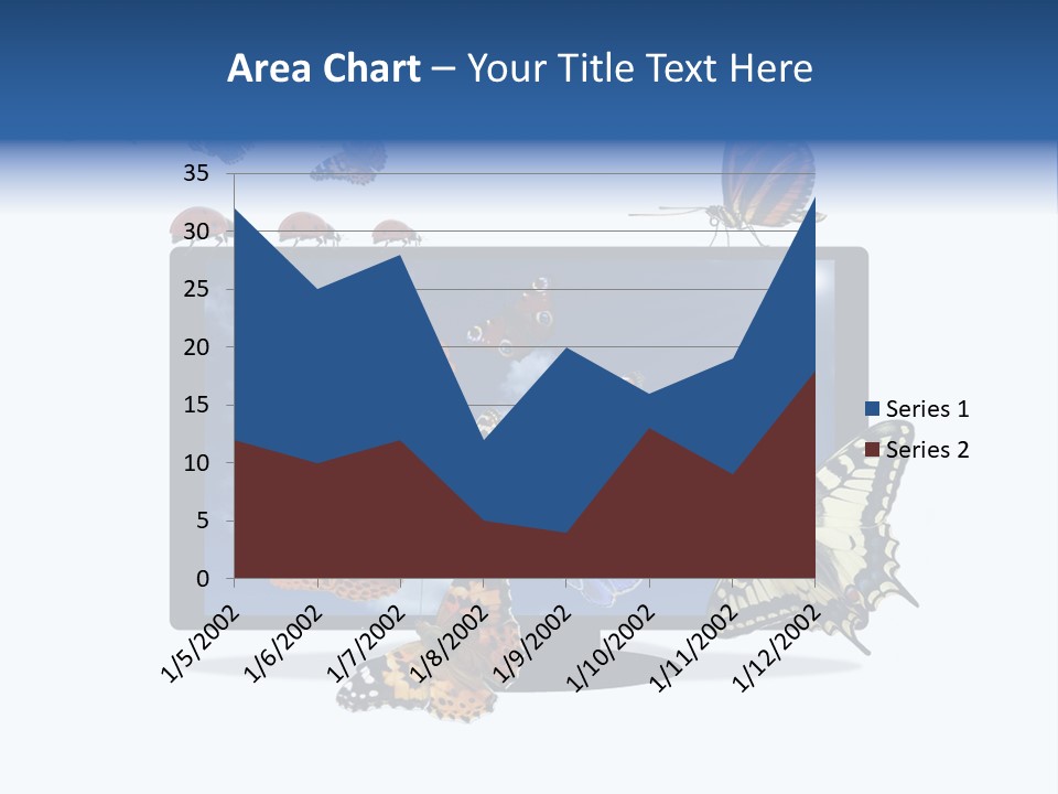 Modern Schmetterlinge Lcd PowerPoint Template