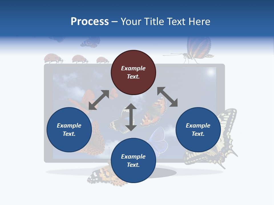 Modern Schmetterlinge Lcd PowerPoint Template