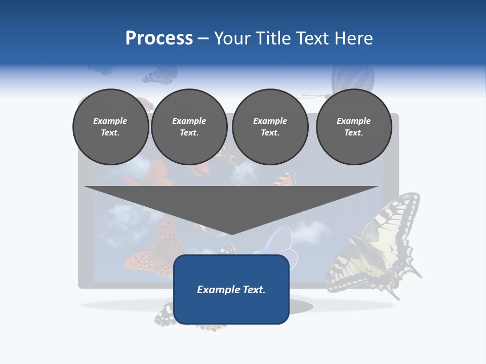 Modern Schmetterlinge Lcd PowerPoint Template