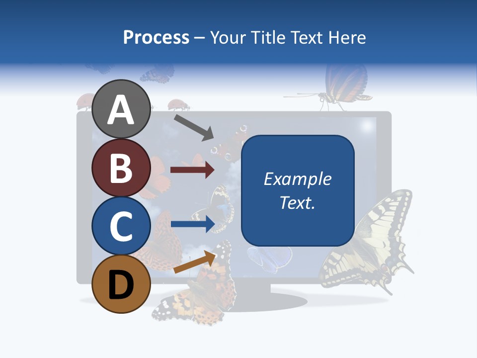 Modern Schmetterlinge Lcd PowerPoint Template