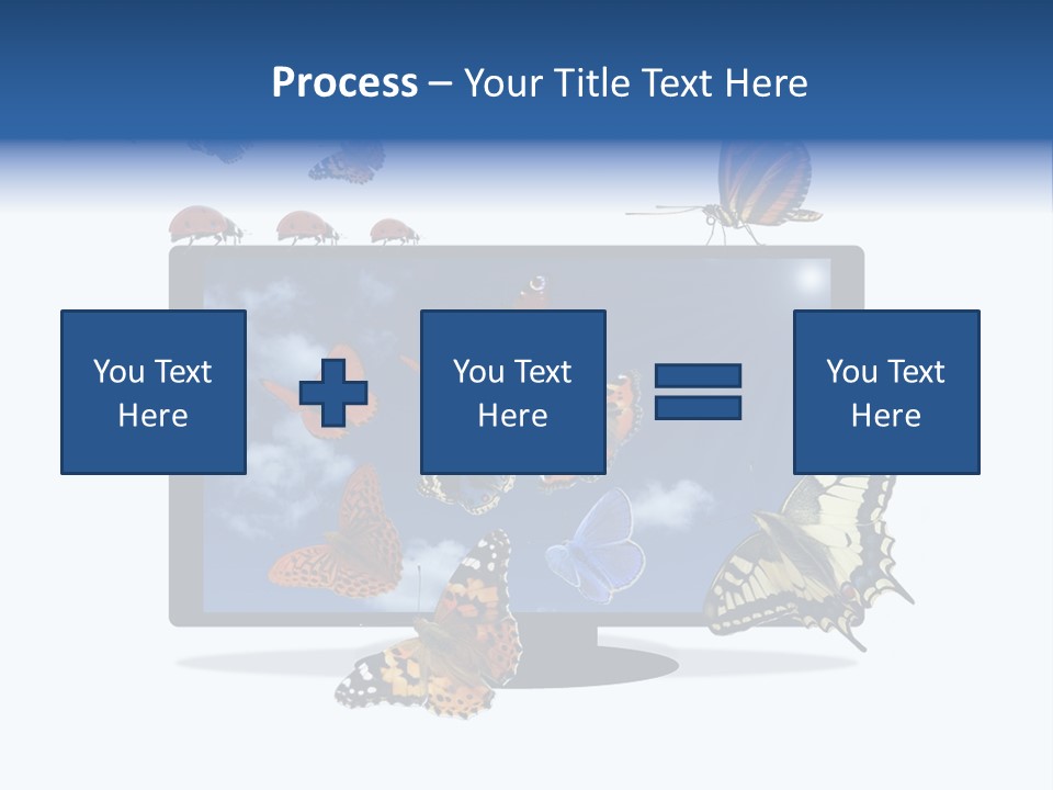 Modern Schmetterlinge Lcd PowerPoint Template