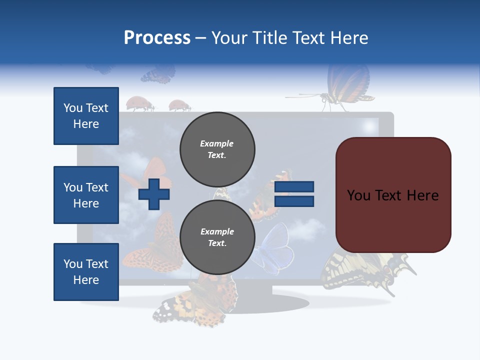Modern Schmetterlinge Lcd PowerPoint Template