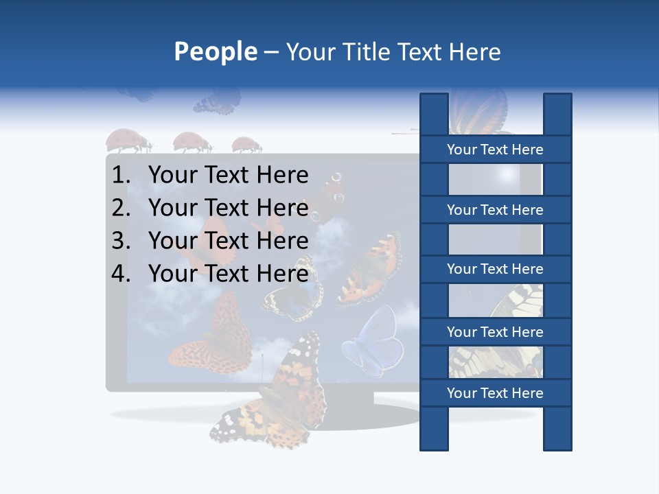 Modern Schmetterlinge Lcd PowerPoint Template