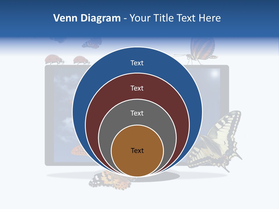 Modern Schmetterlinge Lcd PowerPoint Template