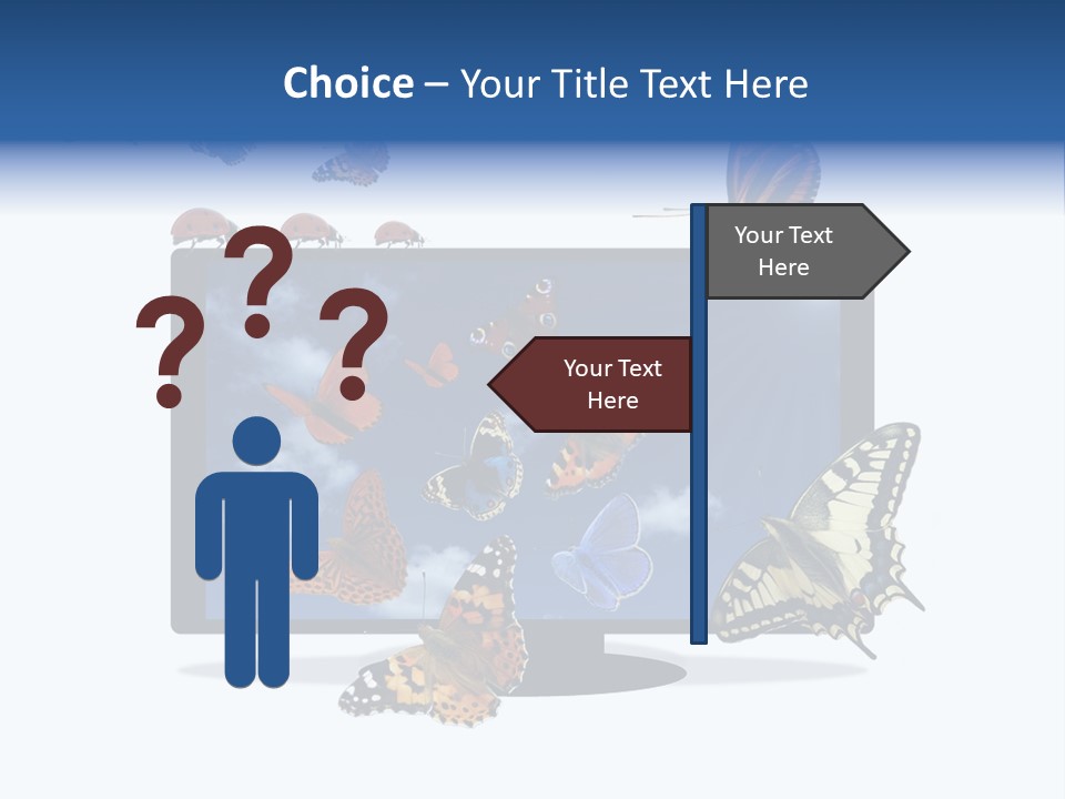 Modern Schmetterlinge Lcd PowerPoint Template