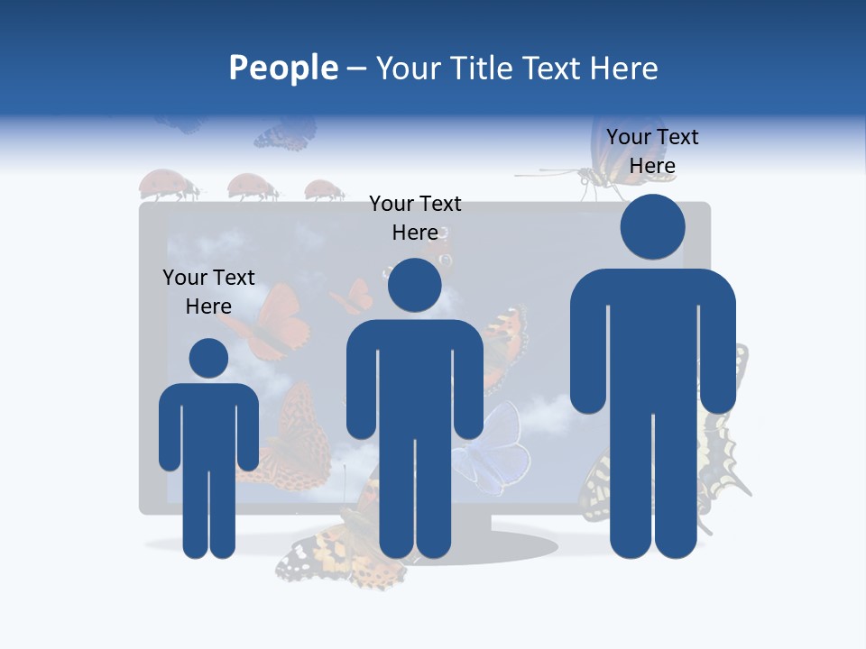 Modern Schmetterlinge Lcd PowerPoint Template