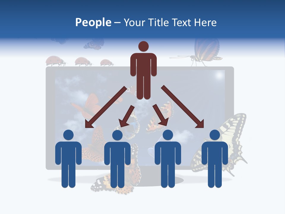 Modern Schmetterlinge Lcd PowerPoint Template