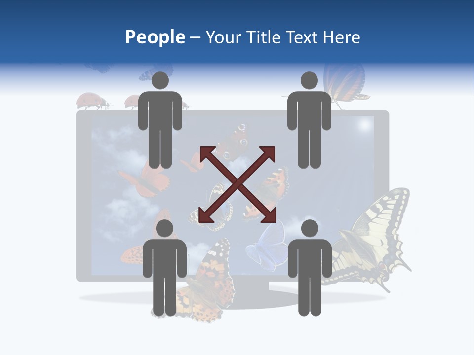 Modern Schmetterlinge Lcd PowerPoint Template