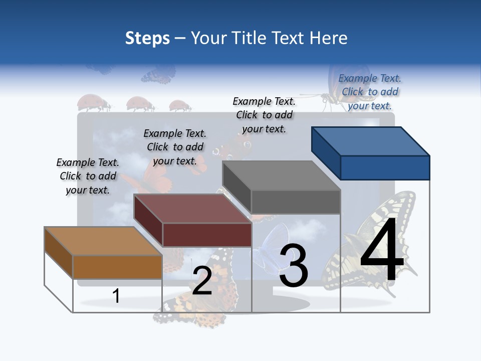 Modern Schmetterlinge Lcd PowerPoint Template