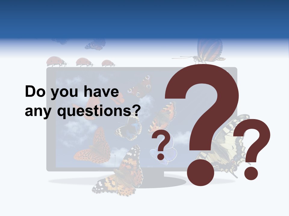 Modern Schmetterlinge Lcd PowerPoint Template