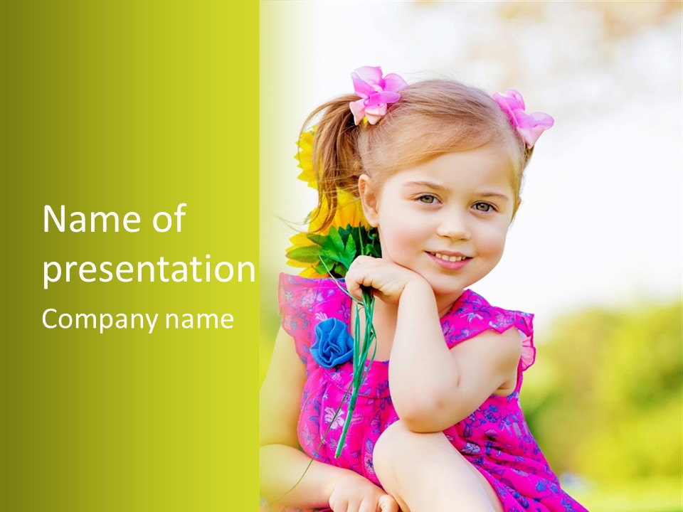 Happy Park Holding PowerPoint Template