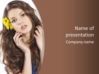 Hair Natural Stylish PowerPoint Template