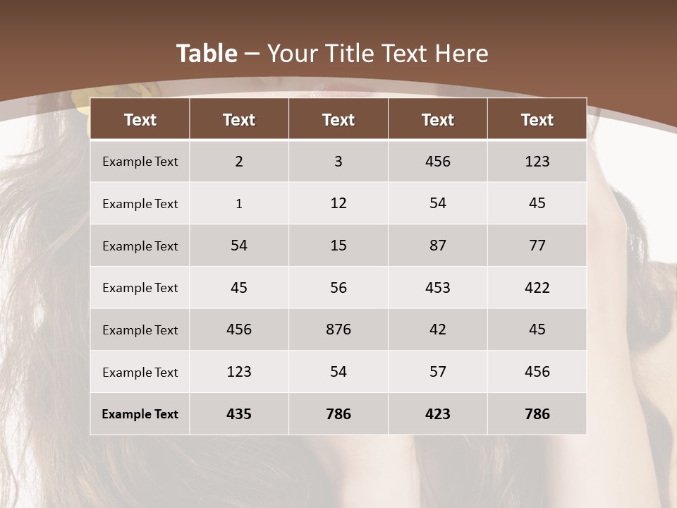 Hair Natural Stylish PowerPoint Template